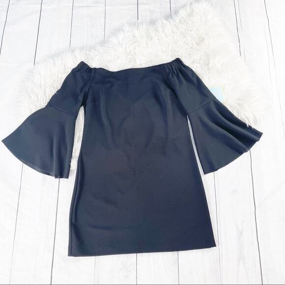 CeCe By Cynthia Steffe Handley Bell Sleeve‎ Off-The-Shoulder Dress Size 4 - Picture 2 of 5